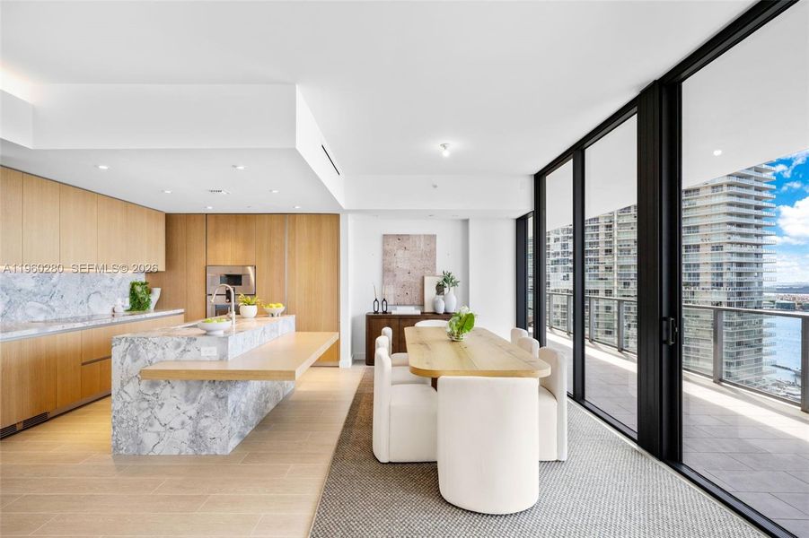 Furnished interior view inside a new home in , Miami Beach (Image 29).