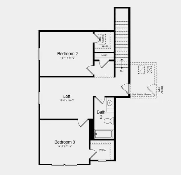 2D floor plan layout of this home in Heritage River, Euharlee, GA (Image 6).