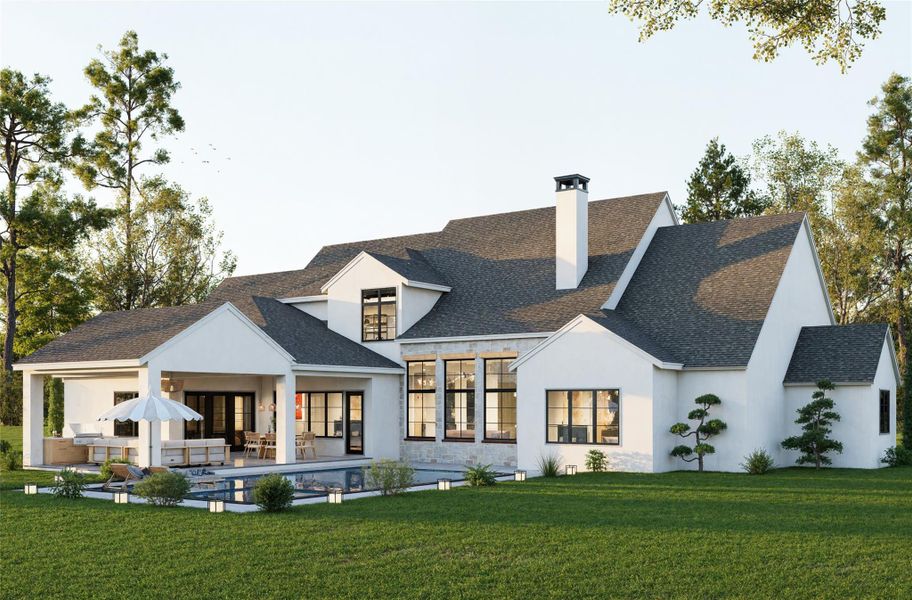 Rendering showing a future pool