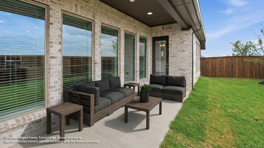 Exterior details and patio area of a home in Ventana, Fort Worth (Image 3). Exterior details and patio area of a home in Ventana, Fort Worth (Image 3).