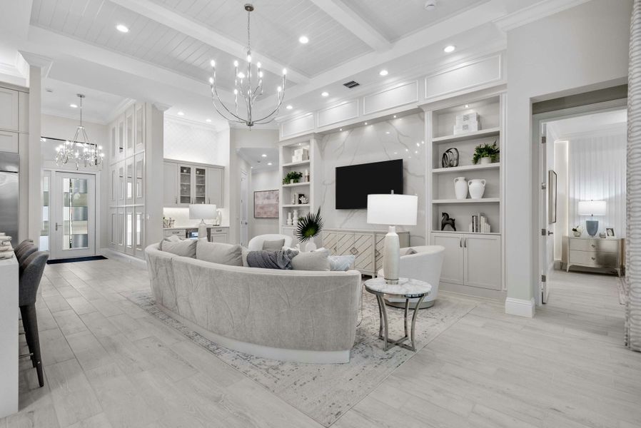 2D floor plan layout for the Seabreeze Grande by GHO Homes in Seaglass, Vero Beach, FL (Image 114).