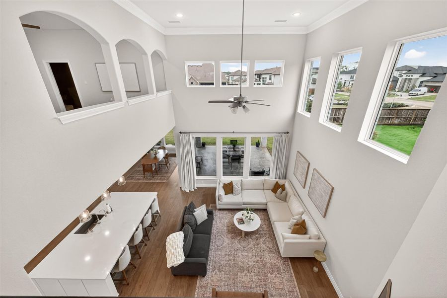 Furnished interior view inside a new home in Towne Lake 70’, Cypress (Image 27). Furnished interior view inside a new home in Towne Lake 70’, Cypress (Image 27).