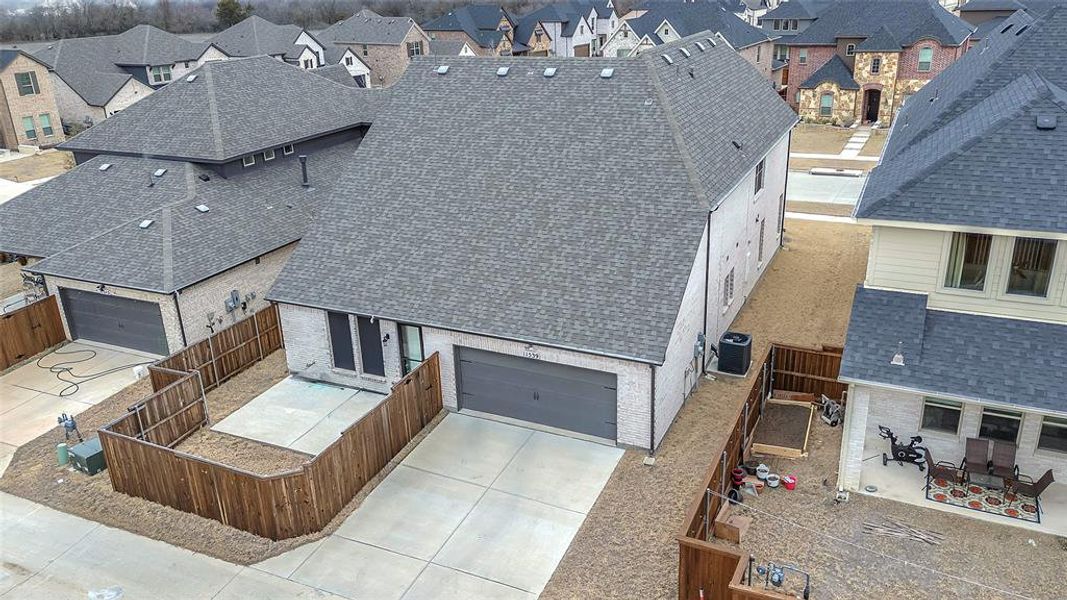 Aerial view with a residential view