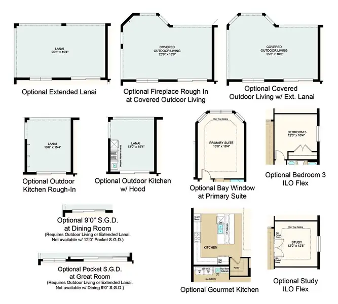 2D floor plan layout of this home in Esplanade at Tradition, Port St. Lucie, FL (Image 3). 2D floor plan layout of this home in Esplanade at Tradition, Port St. Lucie, FL (Image 3).