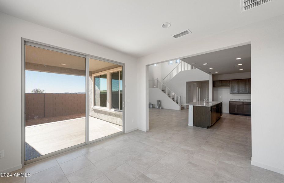 Living Area and Kitchen