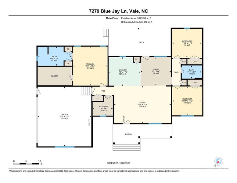 2D floor plan layout of this home in , Vale, NC (Image 5). 2D floor plan layout of this home in , Vale, NC (Image 5).