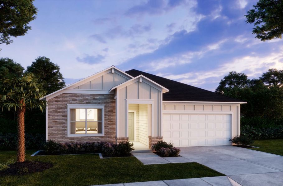 Representative exterior photo of a completed home built from the Miramar by Maronda Homes in Seminole Bend, Pensacola, FL (Image 2). Representative exterior photo of a completed home built from the Miramar by Maronda Homes in Seminole Bend, Pensacola, FL (Image 2).
