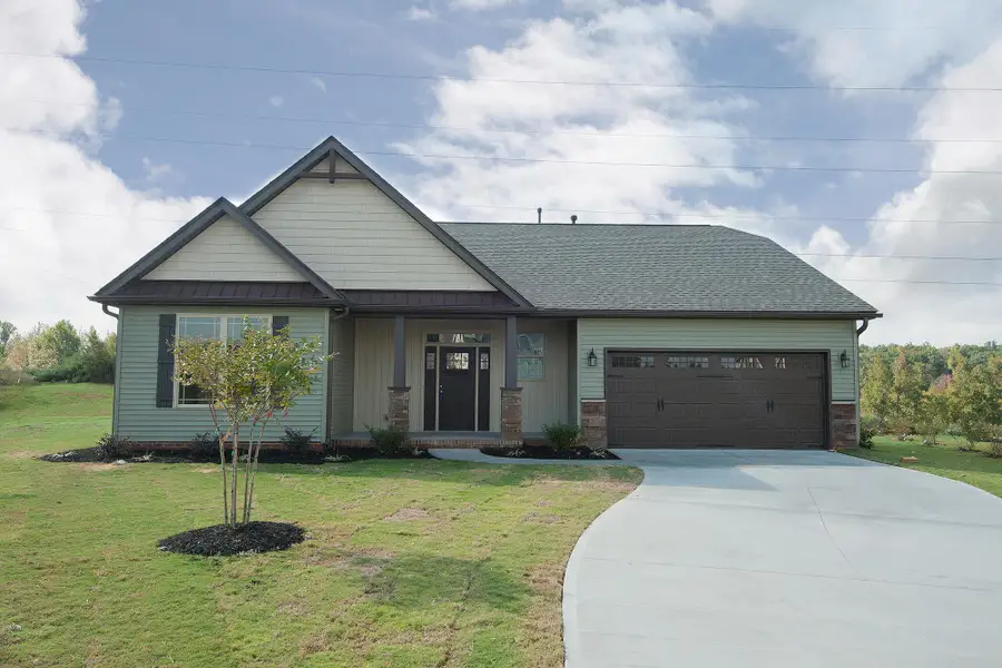 Representative exterior photo of a completed home built from the Oakland by SK Builders in Blue Ridge Trail, Fountain Inn, SC (Image 6).