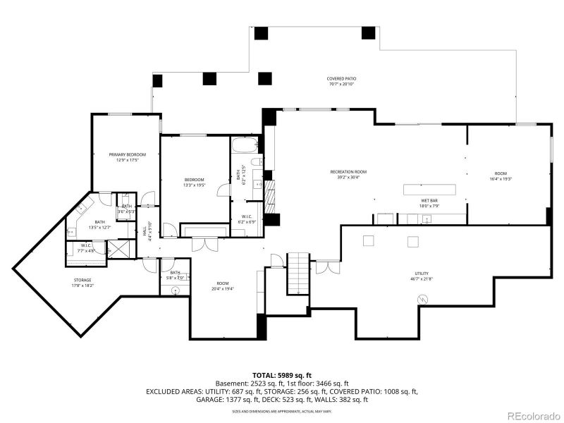 2D floor plan layout of this home in , Franktown, CO (Image 6). 2D floor plan layout of this home in , Franktown, CO (Image 6).