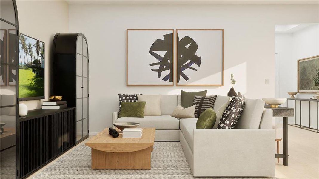 Furnished interior view inside a new home in Bridgewalk: Manor Alley II Collection, St. Cloud (Image 10). Furnished interior view inside a new home in Bridgewalk: Manor Alley II Collection, St. Cloud (Image 10).