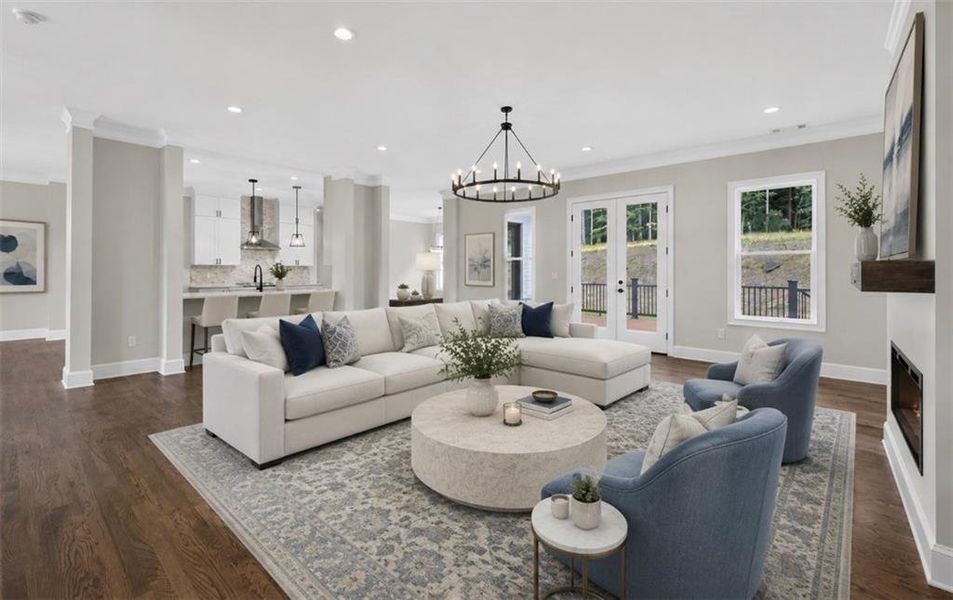Furnished interior view inside a new home in , Hoschton (Image 14).