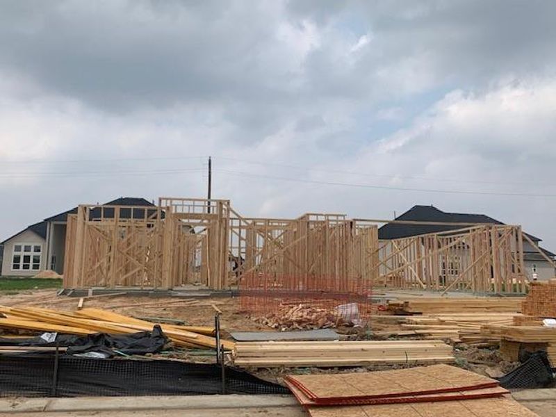 In-progress construction of a new home in Dunham Pointe, Cypress, TX (Image 16).