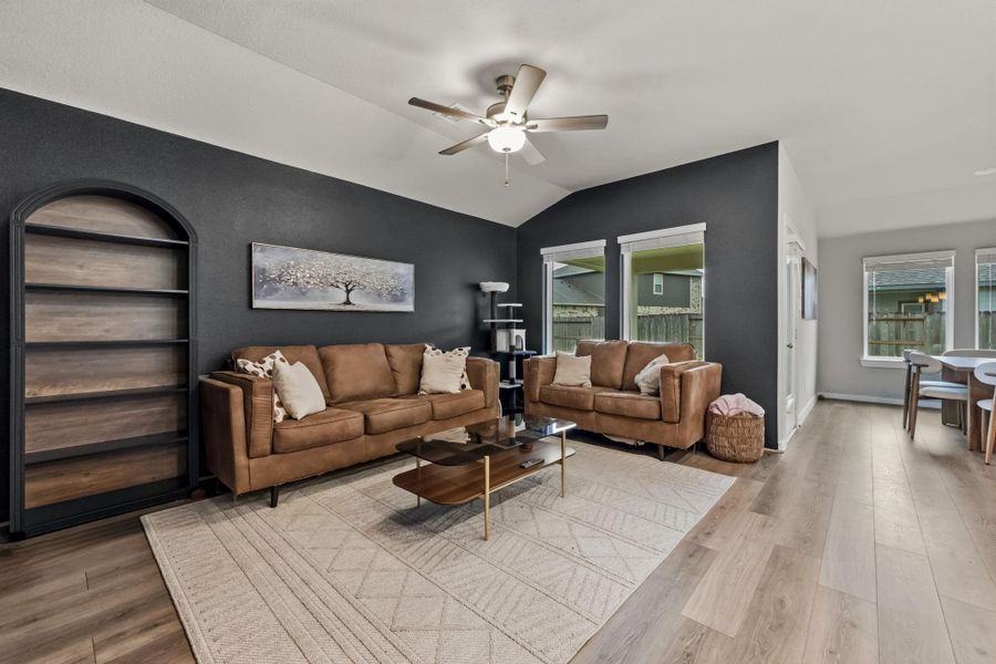 Furnished interior view inside a new home in Heights of Barbers Hill, Mont Belvieu (Image 6).