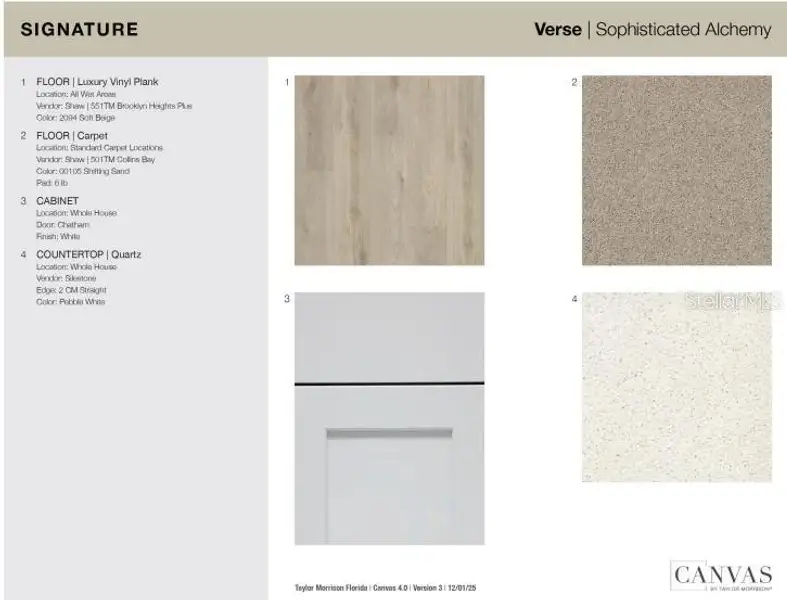 Sample of building materials used in homes in Waterstone, Groveland (Image 4).