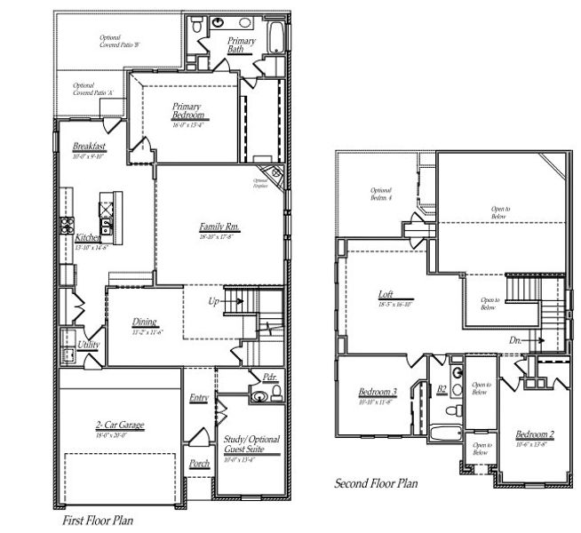 2D floor plan layout of this home in Huntington Place, Rosharon, TX (Image 5). 2D floor plan layout of this home in Huntington Place, Rosharon, TX (Image 5).