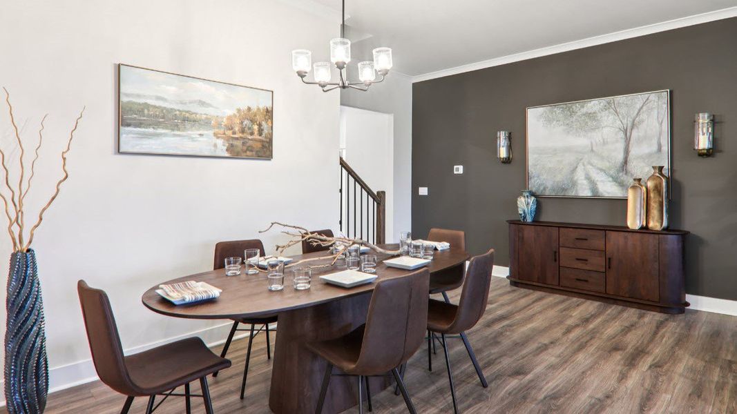 Furnished interior view inside a new home in Reserve at Tap Root Farms, Fletcher (Image 14).