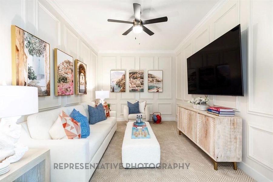 Furnished interior view inside a new home in Star Trail, Prosper (Image 28).