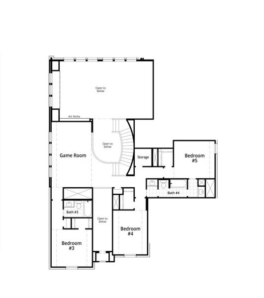 2D floor plan layout for the Royston by Highland Homes in The George, Richmond, TX (Image 16).