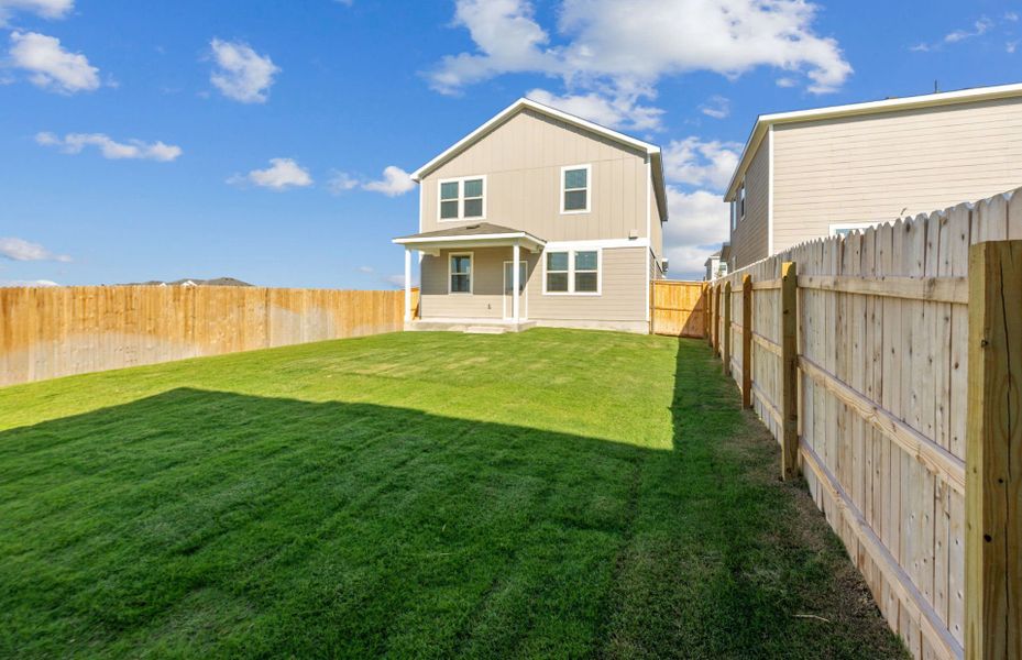 Exterior details and patio area of a home in Sonterra, Jarrell (Image 26).
