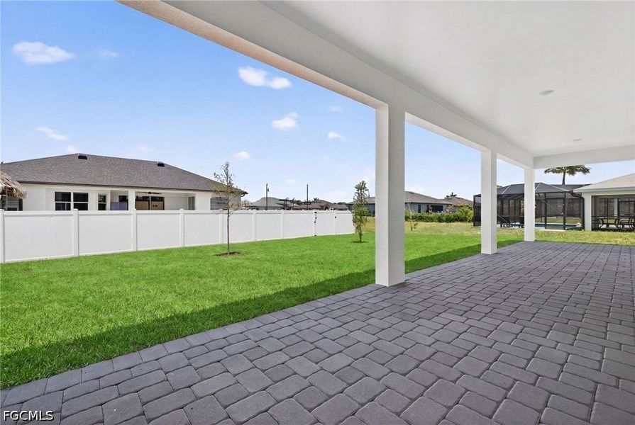 Exterior details and patio area of a home in Cape Coral, Cape Coral (Image 21).
