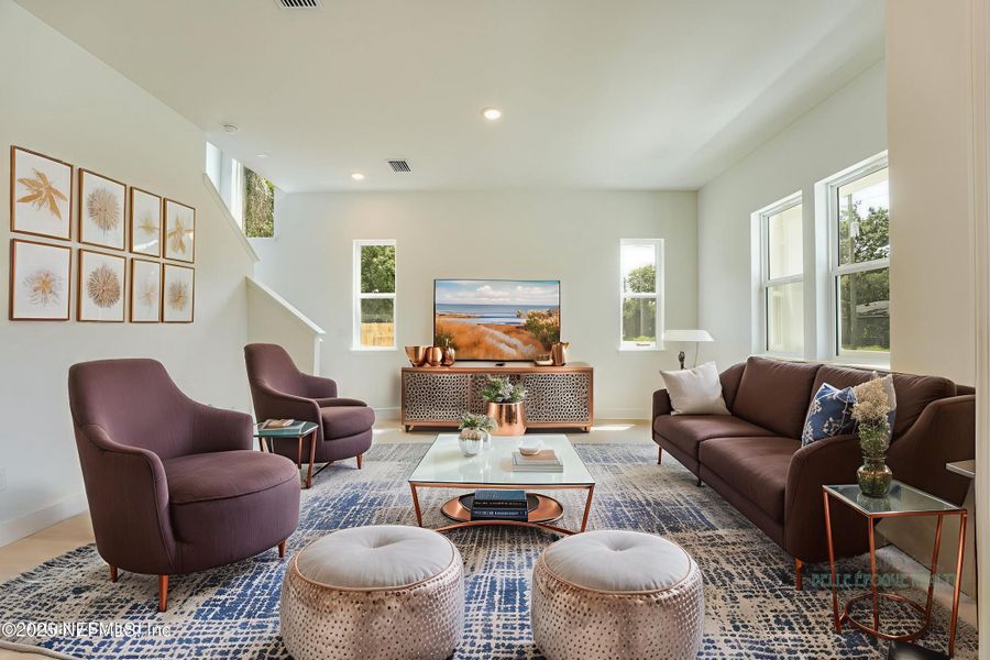 Furnished interior view inside a new home in , Jacksonville (Image 5). Furnished interior view inside a new home in , Jacksonville (Image 5).