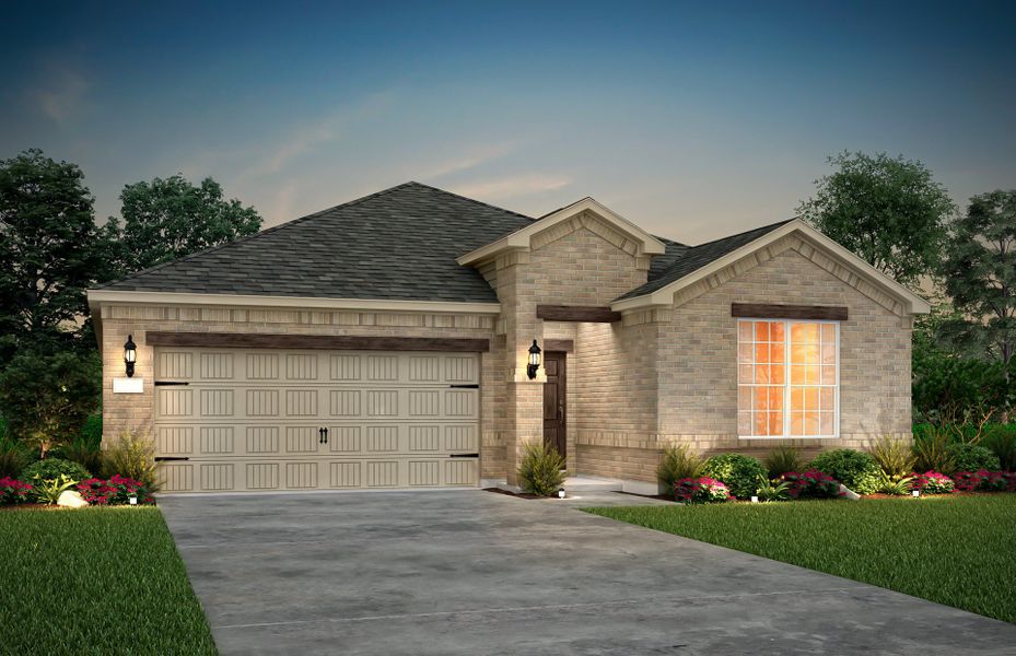 The Orchard, a one-story home with 2-car garage, shown with Home Exterior 32