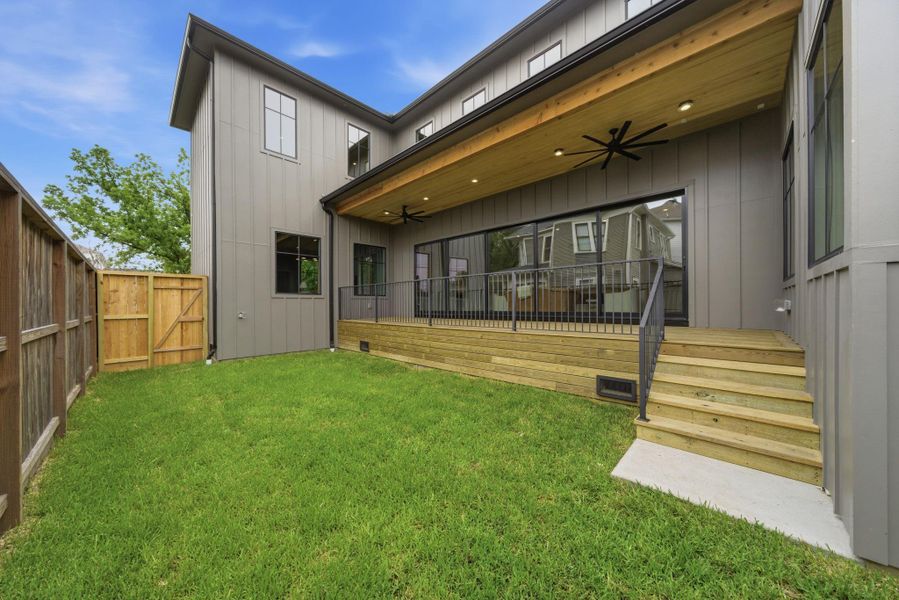 Large yard area with room for a pool if desired.