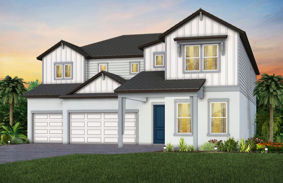 Representative exterior photo of a completed home built from the Roseland by Pulte Homes in Two Rivers, Zephyrhills, FL (Image 20).