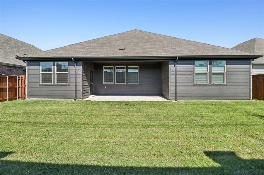 Exterior details and patio area of a home in Lakehaven - Premier Series, Farmersville (Image 2). Exterior details and patio area of a home in Lakehaven - Premier Series, Farmersville (Image 2).
