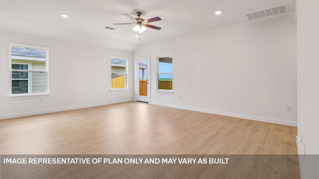 Representative unfurnished interior of a home built from the The Lakeway by D.R. Horton in Revelry, Del Valle (Image 9). Representative unfurnished interior of a home built from the The Lakeway by D.R. Horton in Revelry, Del Valle (Image 9).
