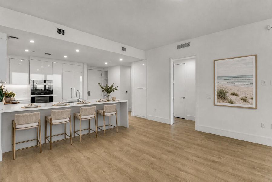 Breakfast Bar and Entry - Staged