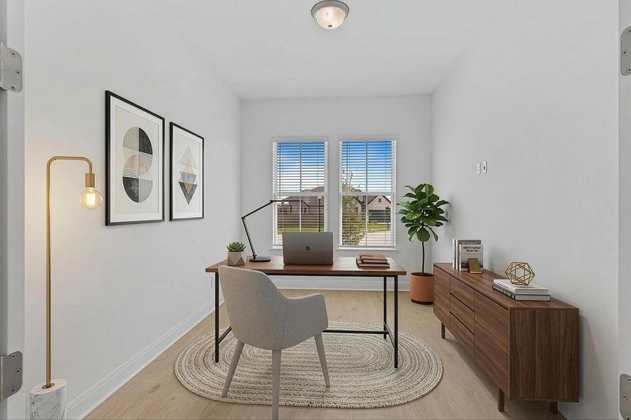 Furnished interior view inside a new home in The Colony - 45', Bastrop (Image 7).