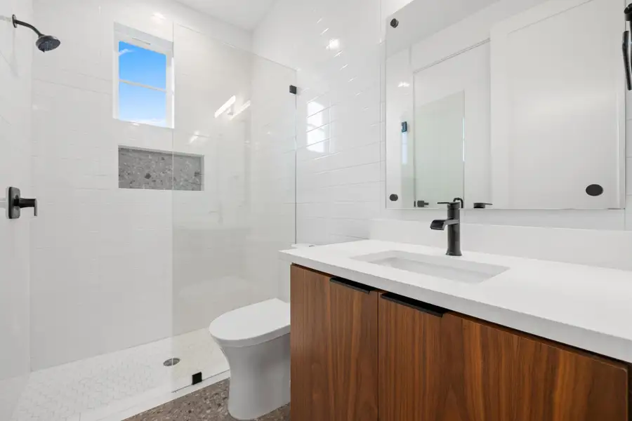 Bathroom with vanity and a walk in shower Bathroom with vanity and a walk in shower