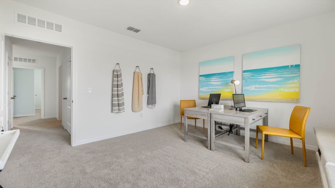 Furnished interior view inside a new home in Magnolia at the Bluffs Phase 3, Freeport (Image 23).