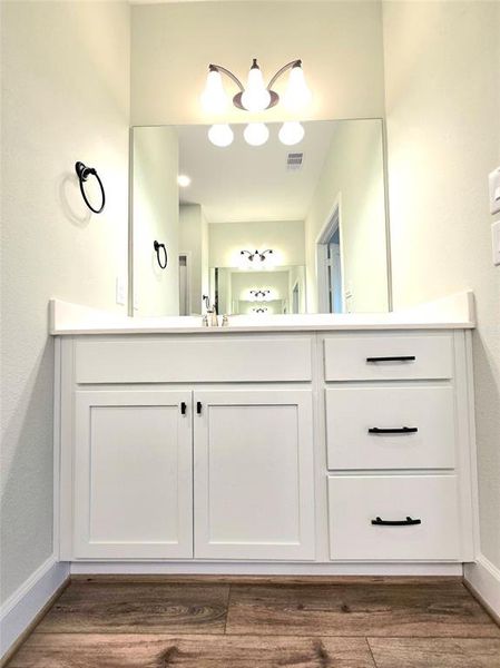 His and Hers counter in Primary Bath