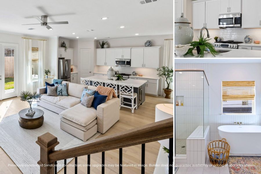 From morning coffee at the island to cozy movie nights in the living room, this open-concept heart-of-the-home makes everyday moments feel elevated. Final home finishes were thoughtfully curated by ASID award-winning LYRD Interiors and may vary.