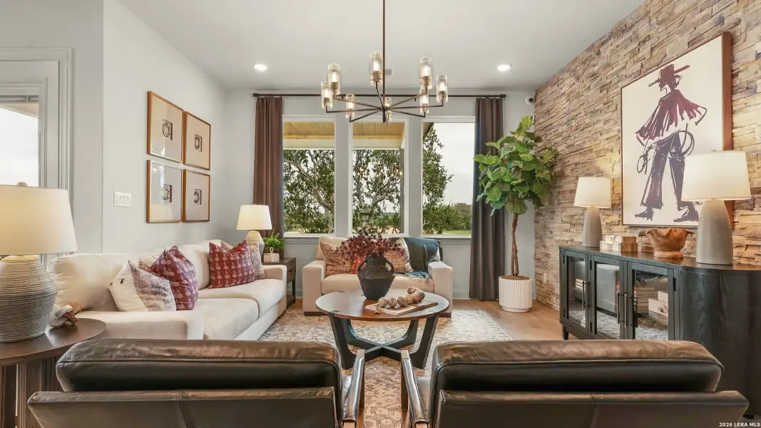 Furnished interior view inside a new home in Piedmont, San Antonio (Image 6).
