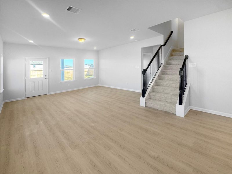 The Waring III- Family Room. Under construction, options, upgrades and colors will vary.