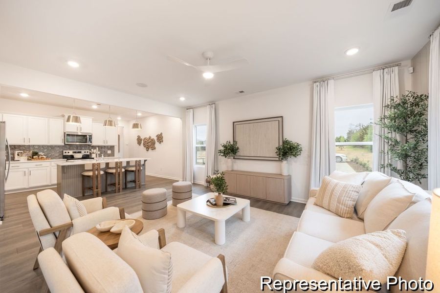 Furnished interior view inside a new home in Covington Ridge Townhomes, Thomasville (Image 8).