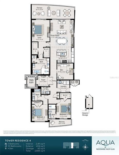 2D floor plan layout of this home in , Tampa, FL (Image 5).