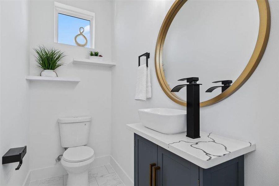 Furnished interior view inside a new home in , Manor (Image 14).