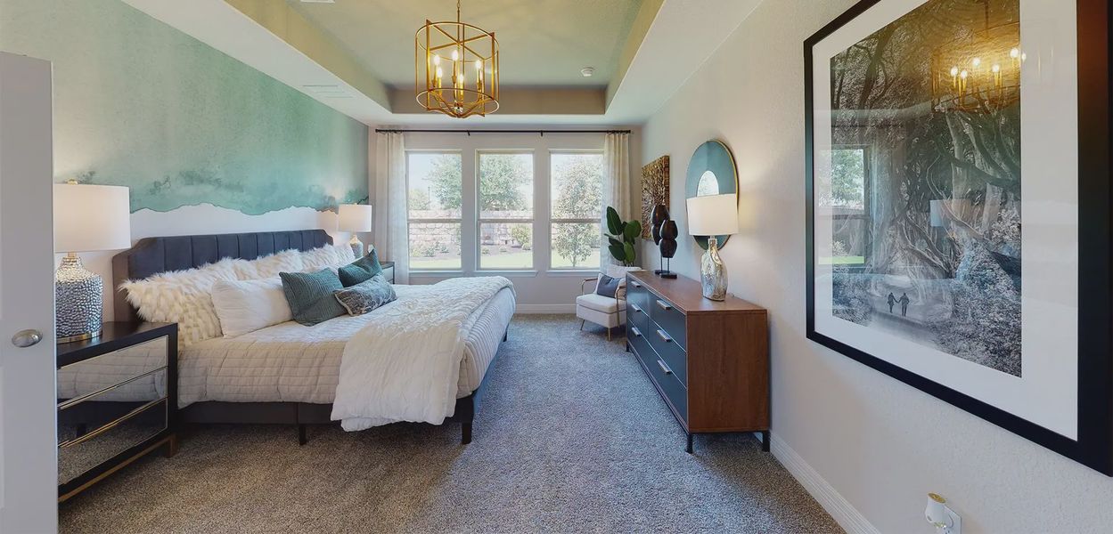 Representative furnished interior of a home built from the Bryant by Chesmar Homes in Meyer Ranch, New Braunfels (Image 7).