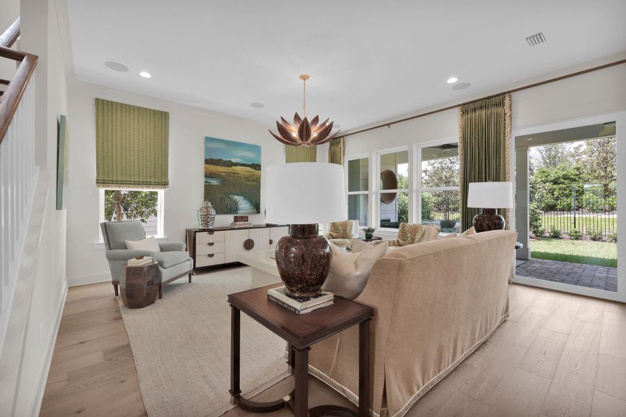 Representative furnished interior of a home built from the Scarlett by Riverside Homes in Mariposa at EverRange 50' Series, Jacksonville (Image 17).
