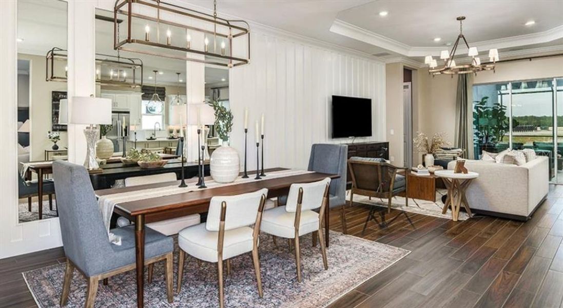 Furnished interior view inside a new home in Esplanade at Westview, Kissimmee (Image 3).