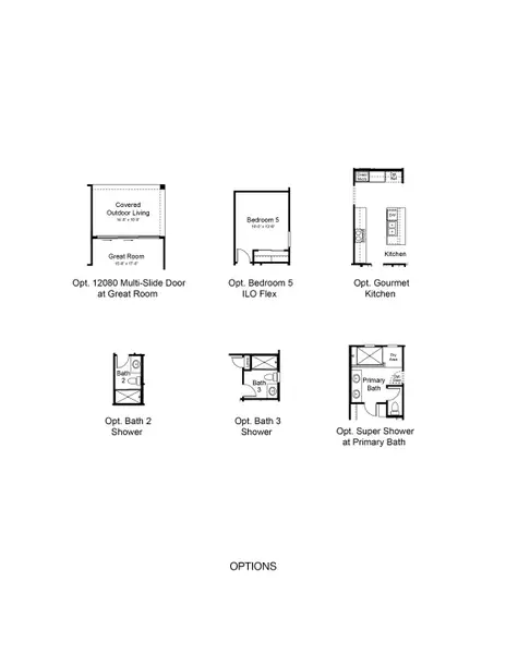 2D floor plan layout of this home in Ladera Trails, Queen Creek, AZ (Image 4).