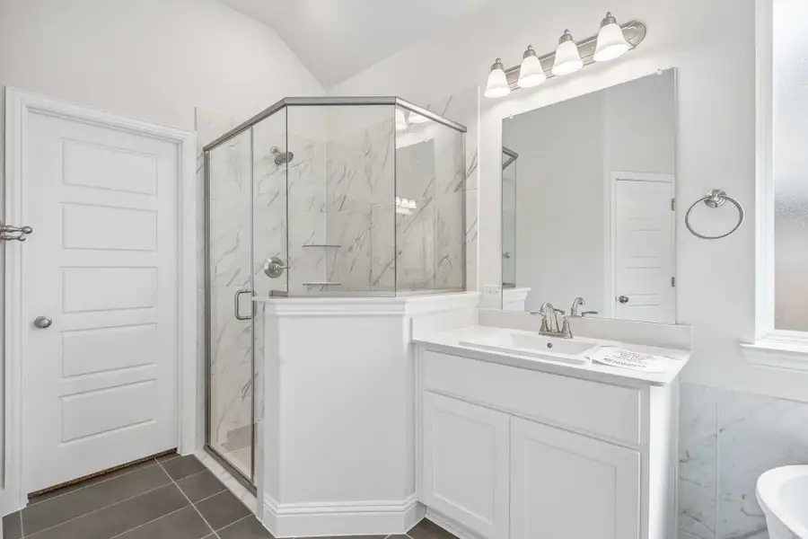 Furnished interior view inside a new home in Oaks of North Grove, Waxahachie (Image 14). Furnished interior view inside a new home in Oaks of North Grove, Waxahachie (Image 14).