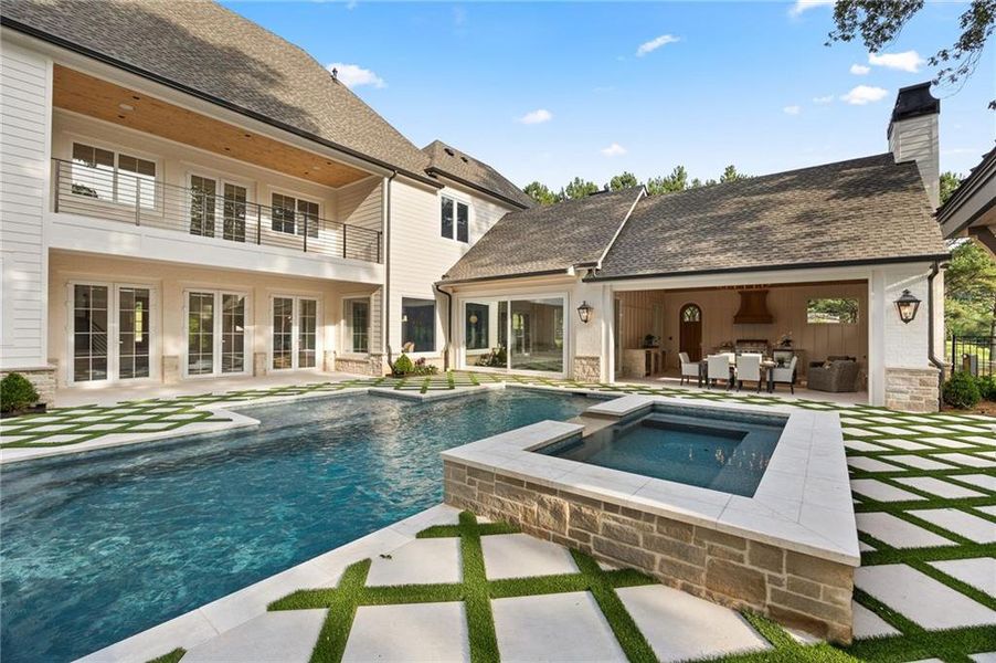 Exterior details and patio area of a home in , Canton (Image 38).