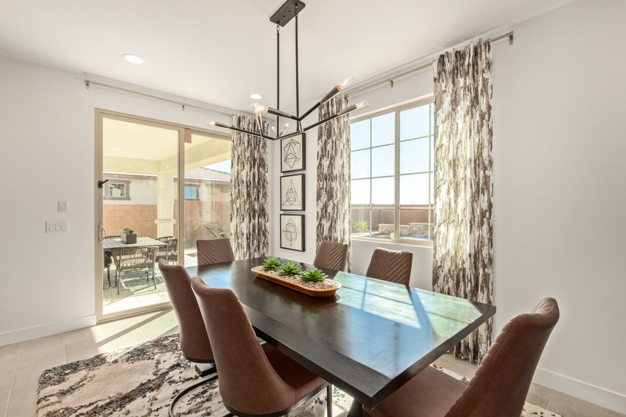 Furnished interior in a model home at La Mira Discovery Collection in Mesa (Image 20).