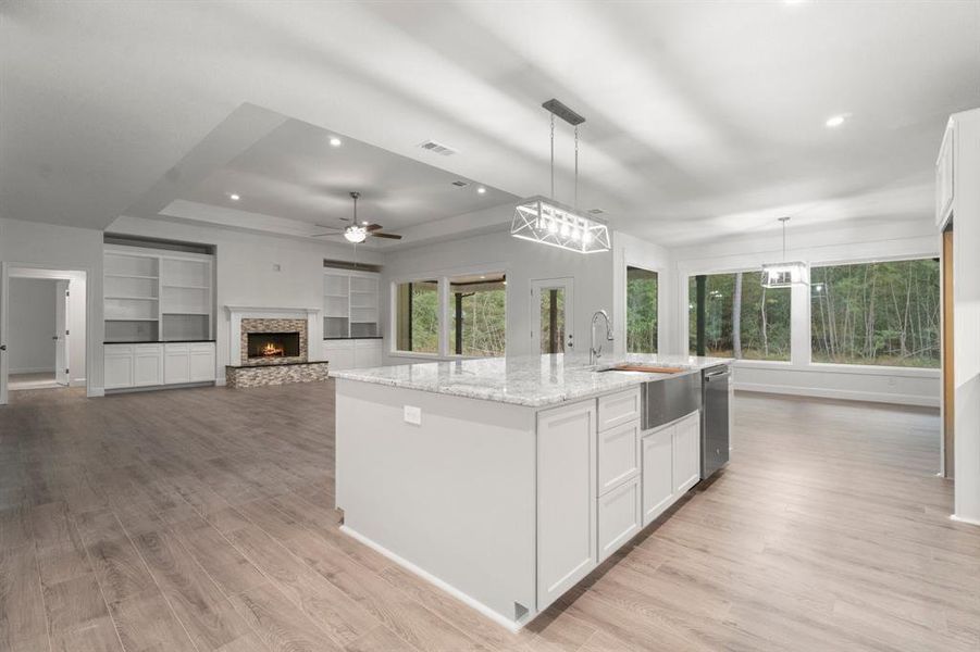 OPEN CONCEPT, BEAUTIFUL WOOD LIKE TILE THROUGHOUT LIVING AREAS