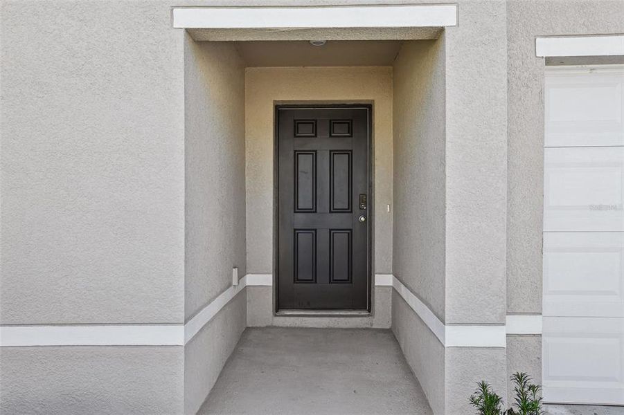 Exterior details and patio area of a home in The Collection at Bradbury Creek, Haines City (Image 4).